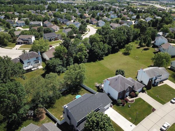 Aerial View of House Driveways