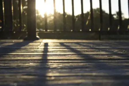 Wood Deck with Railing